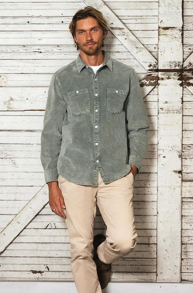 Men's Cozy Cut Cord Work Shirt 1