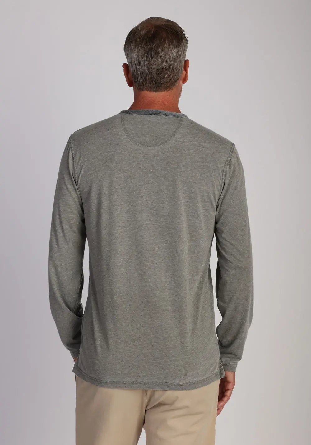 Men's Bowery Burnout Long Sleeve Slit Tee 3