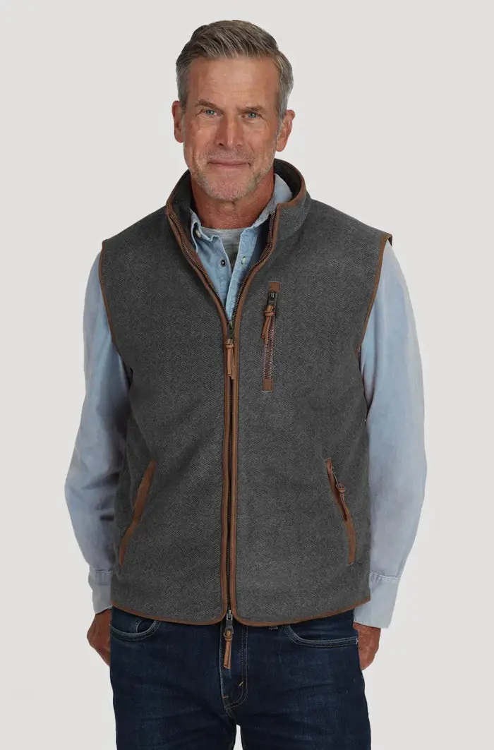 Herringbone Fleece Zip Vest 1