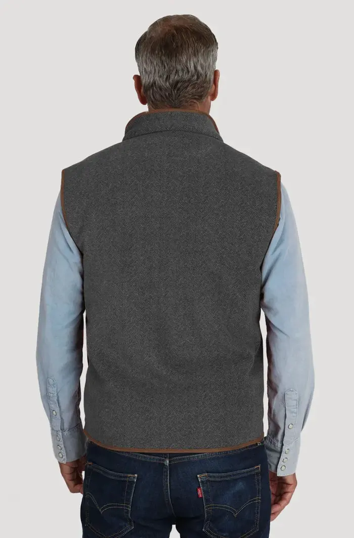 Herringbone Fleece Zip Vest 2