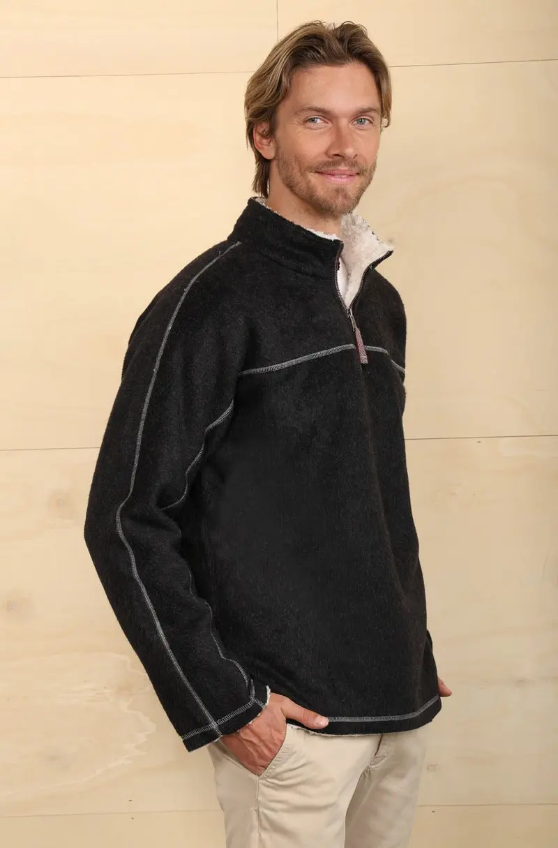 Men's Melange Sherpa 1/4 Zip Pullover 2