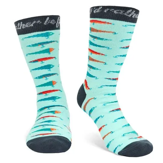 I'd Rather Be Fishing Socks 1