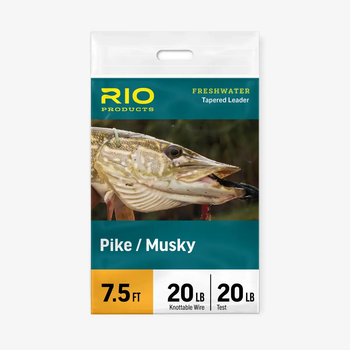 Pike/Musky Leader - Stainless Wire With Snap - 7.5Ft/15Lb 1