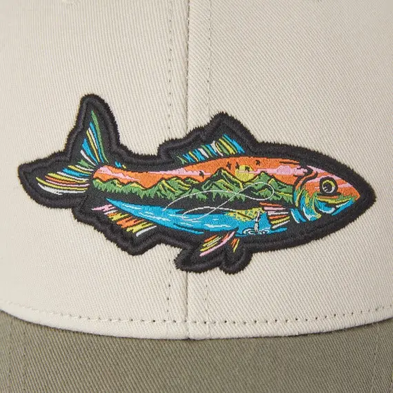 Adult Unisex Fish Mountain Scene Hard Mesh Back Cap 2