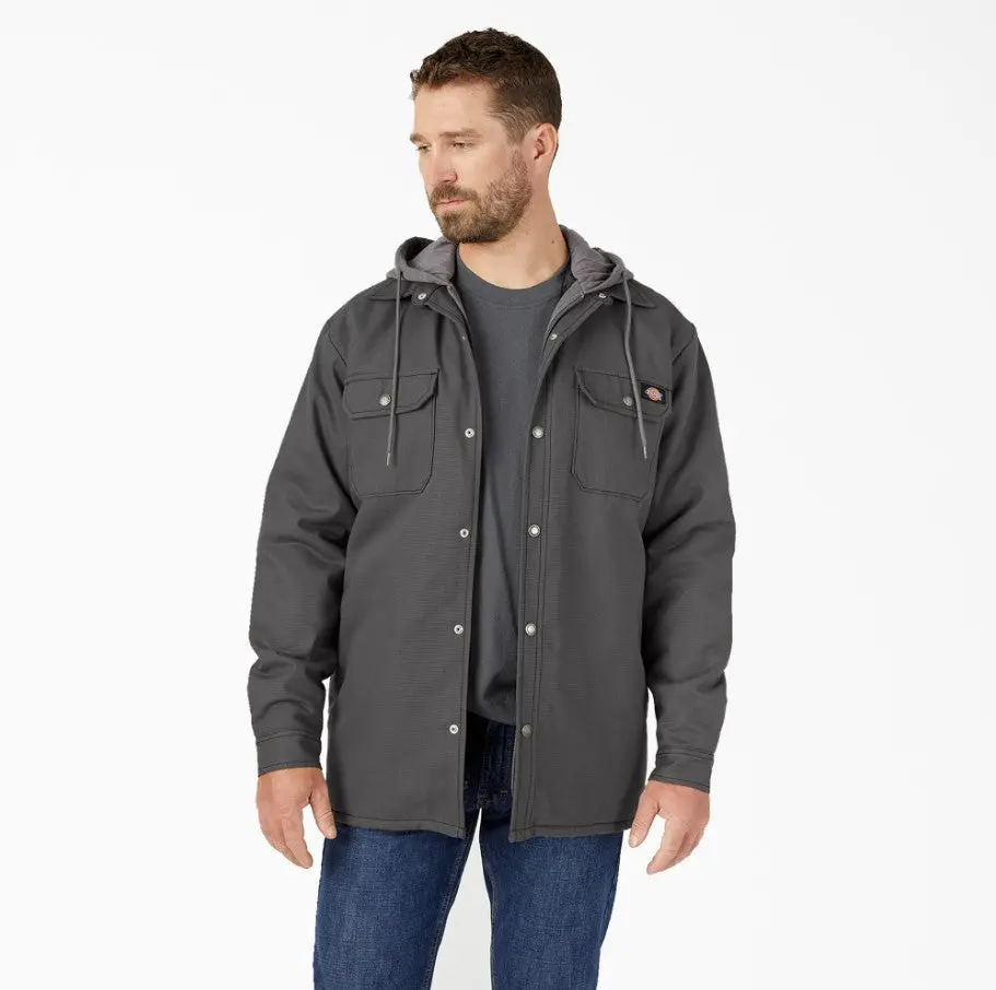Men's Fleece Hooded Duck Shirt Jacket With Hydroshield 1