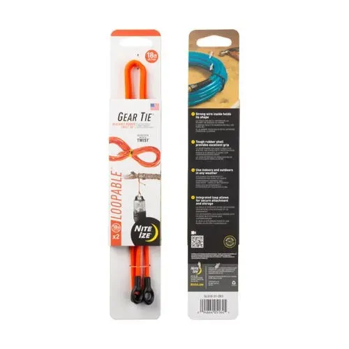 Gear Tie Loopable Twist Tie - 18In 1