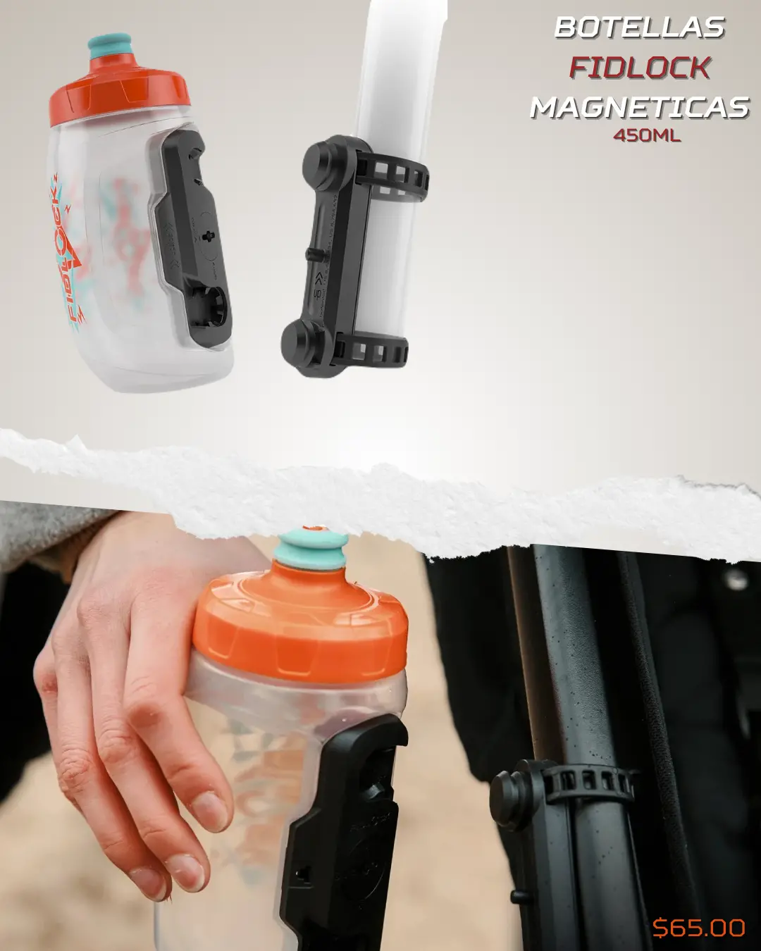 Botellas Magneticas Fidlock Para Mtb 450Ml Squeeze 1