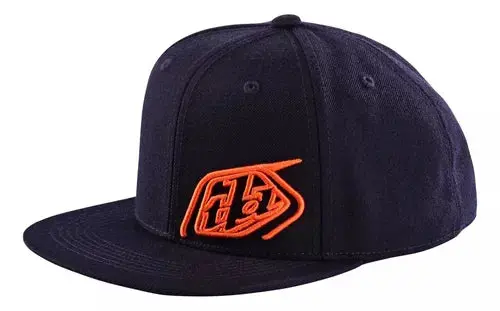 Gorra Troy Lee Designs Flat Icon Navy/Orange 1