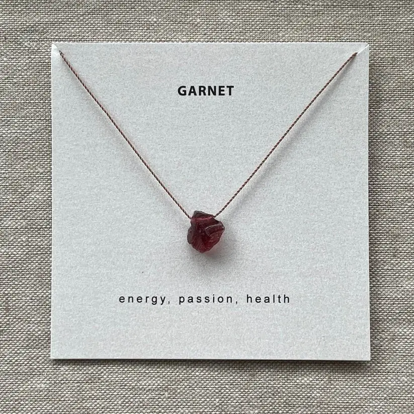 Raw Garnet Necklace - Passion 1