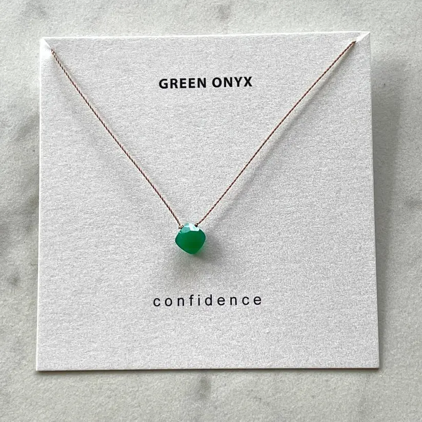 Green Onyx Necklace - Confidence 1