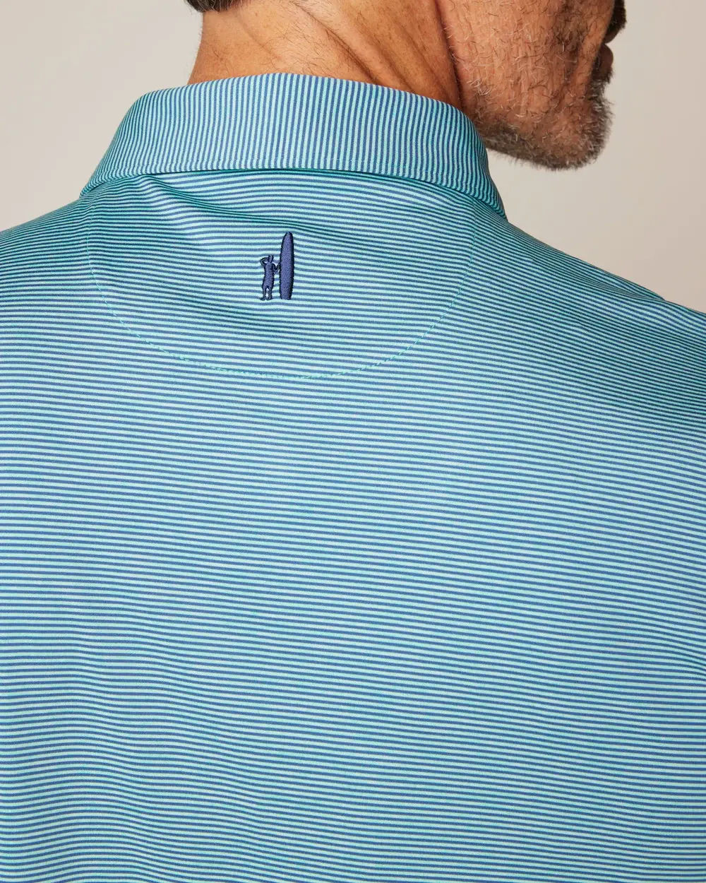 Men's Lyndon Striped Jersey Performance Polo 2