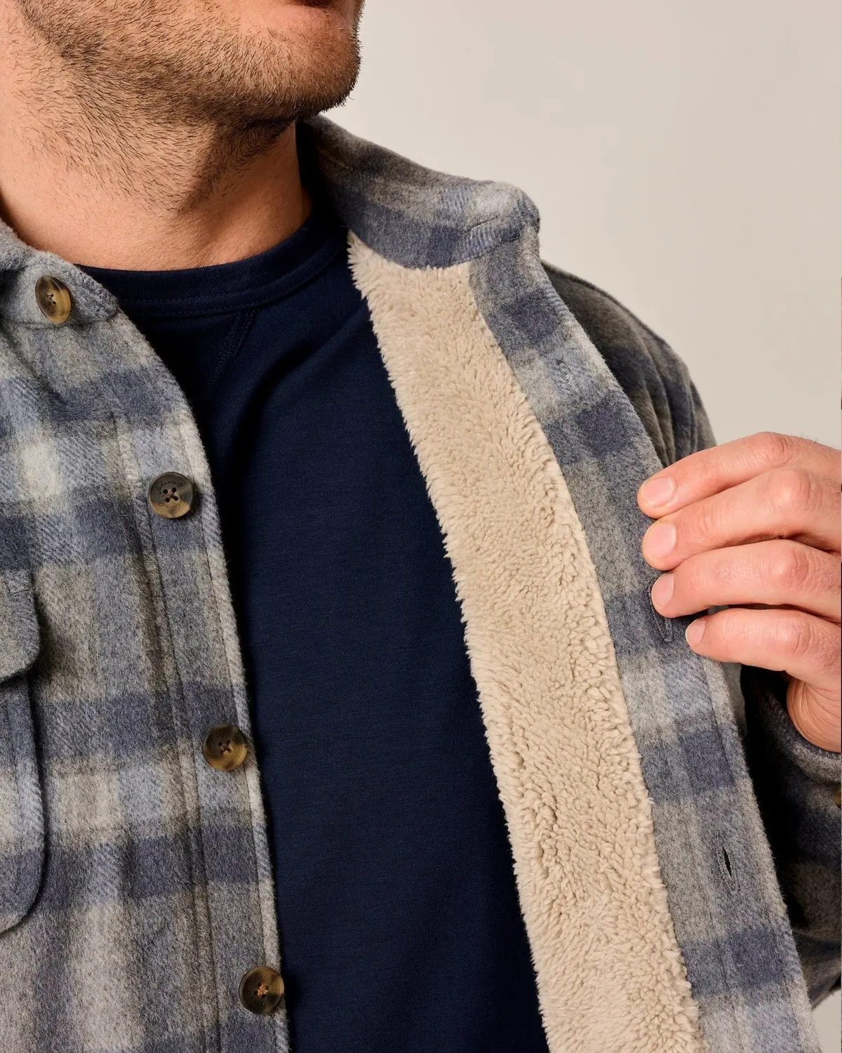 Men's Hassler Cashmere Blend Sherpa-Lined Shacket 3