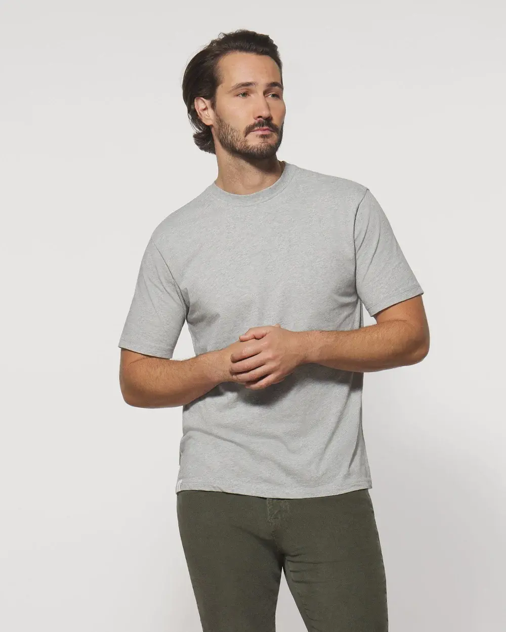 Men's Heathered Spencer Cotton T-Shirt 1