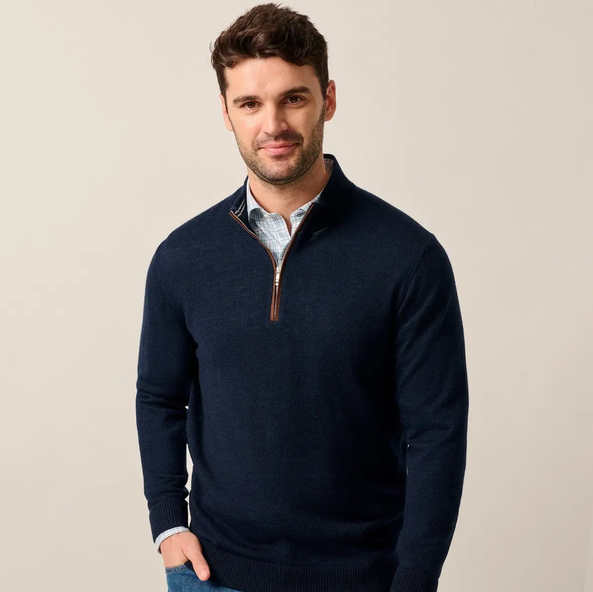 Men's Raynor Merino 1/4 Zip Sweater 1