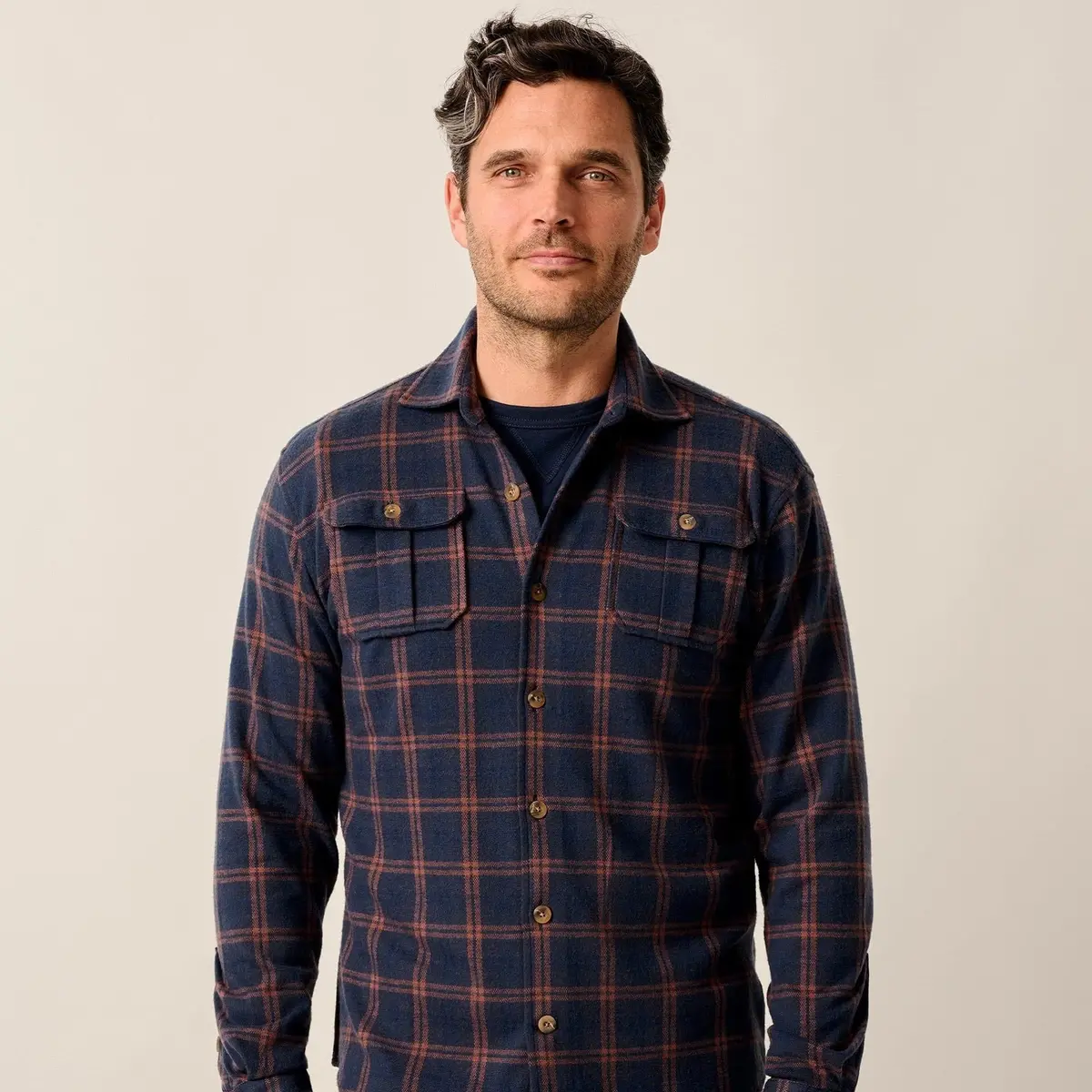 Men's Judah Stretch Knit Flannel Lodge Shirt 1