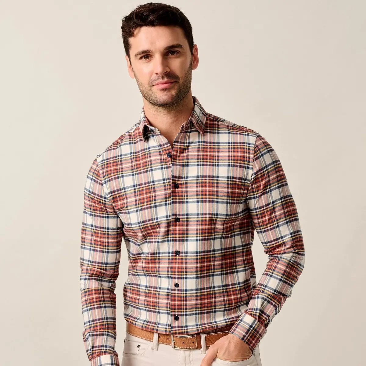 Men's Performance Flannel Button Down Shirt - Knick 1