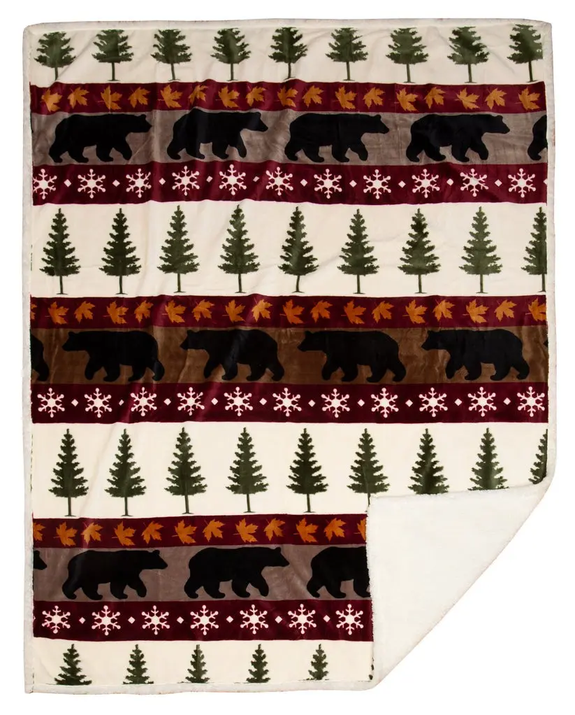 Tall Pine Plush Throw Blanket - 54"X 68" 1