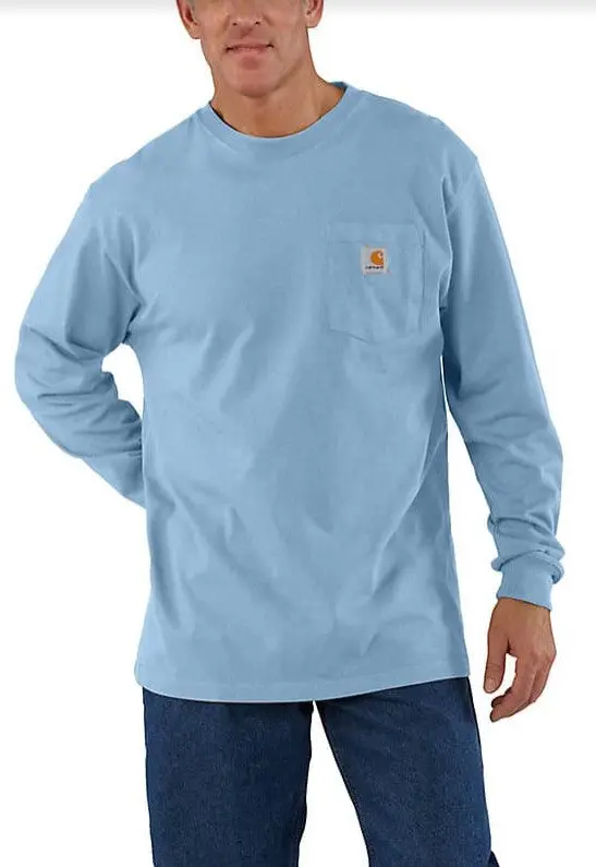 Men's Loose Fit Heavyweight Long-Sleeve Pocket T-Shirt 1