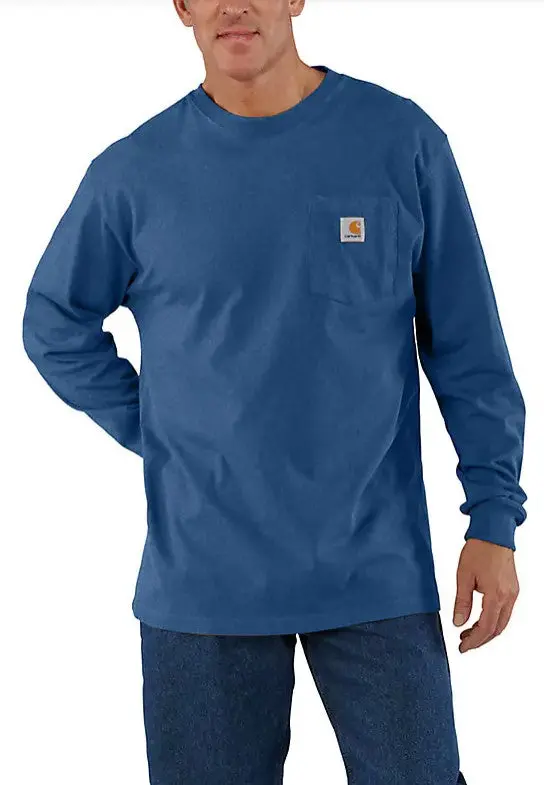 Men's Loose Fit Heavyweight Long-Sleeve Pocket T-Shirt 1