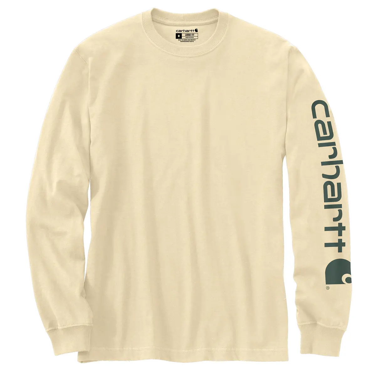 Men's Loose Fit Heavyweight Long-Sleeve Logo Sleeve Graphic T-Shirt 1
