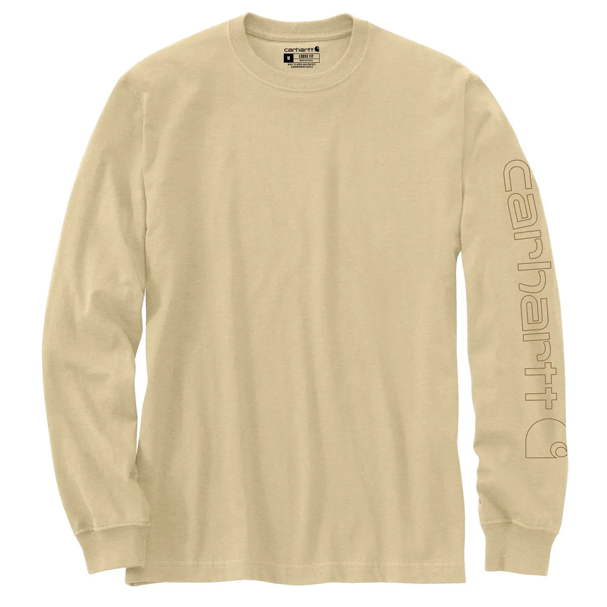 Men's Loose Fit Heavyweight Long-Sleeve Logo Sleeve Graphic T-Shirt 1