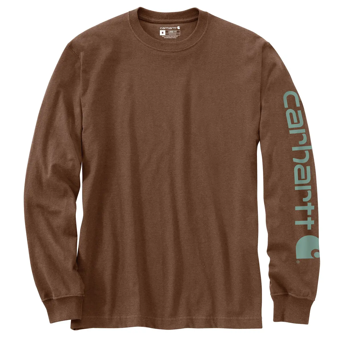 Men's Loose Fit Heavyweight Long-Sleeve Logo Sleeve Graphic T-Shirt 1