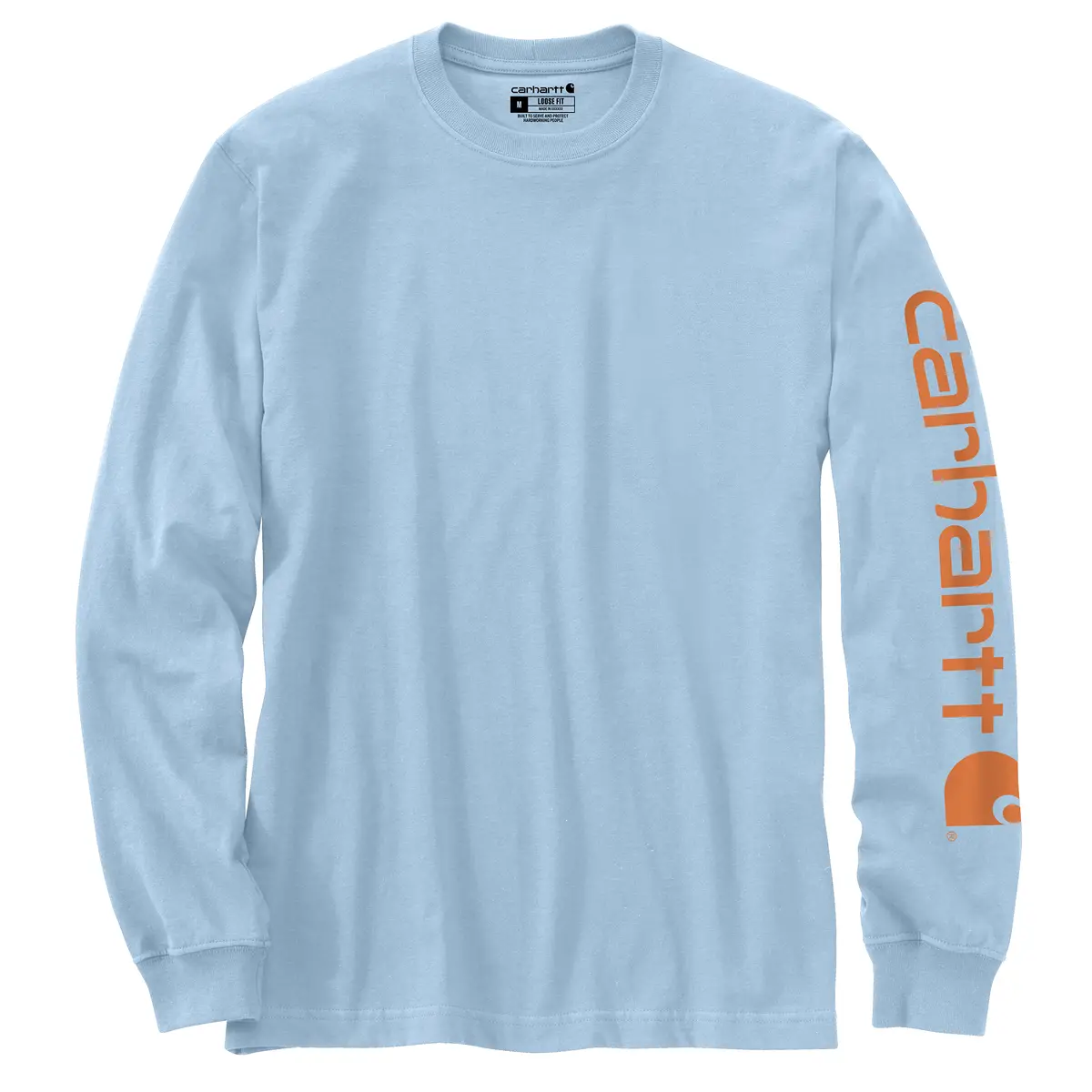 Men's Loose Fit Heavyweight Long-Sleeve Logo Sleeve Graphic T-Shirt 1