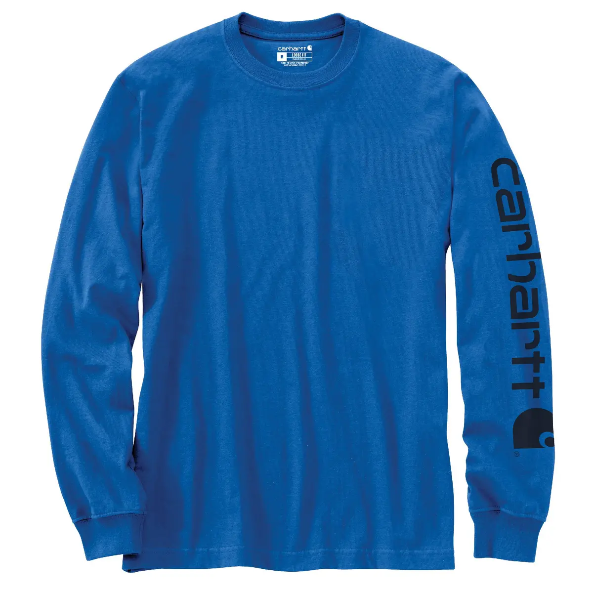 Men's Loose Fit Heavyweight Long-Sleeve Logo Sleeve Graphic T-Shirt 1