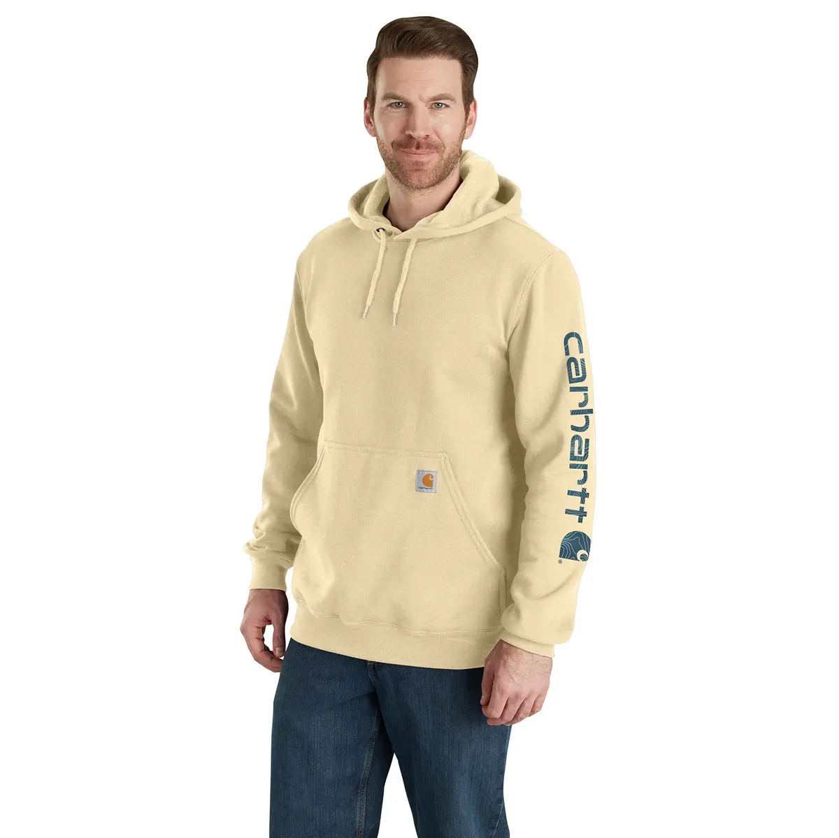 Men's Loose Fit Midweight Logo Sleeve Graphic Sweatshirt 1