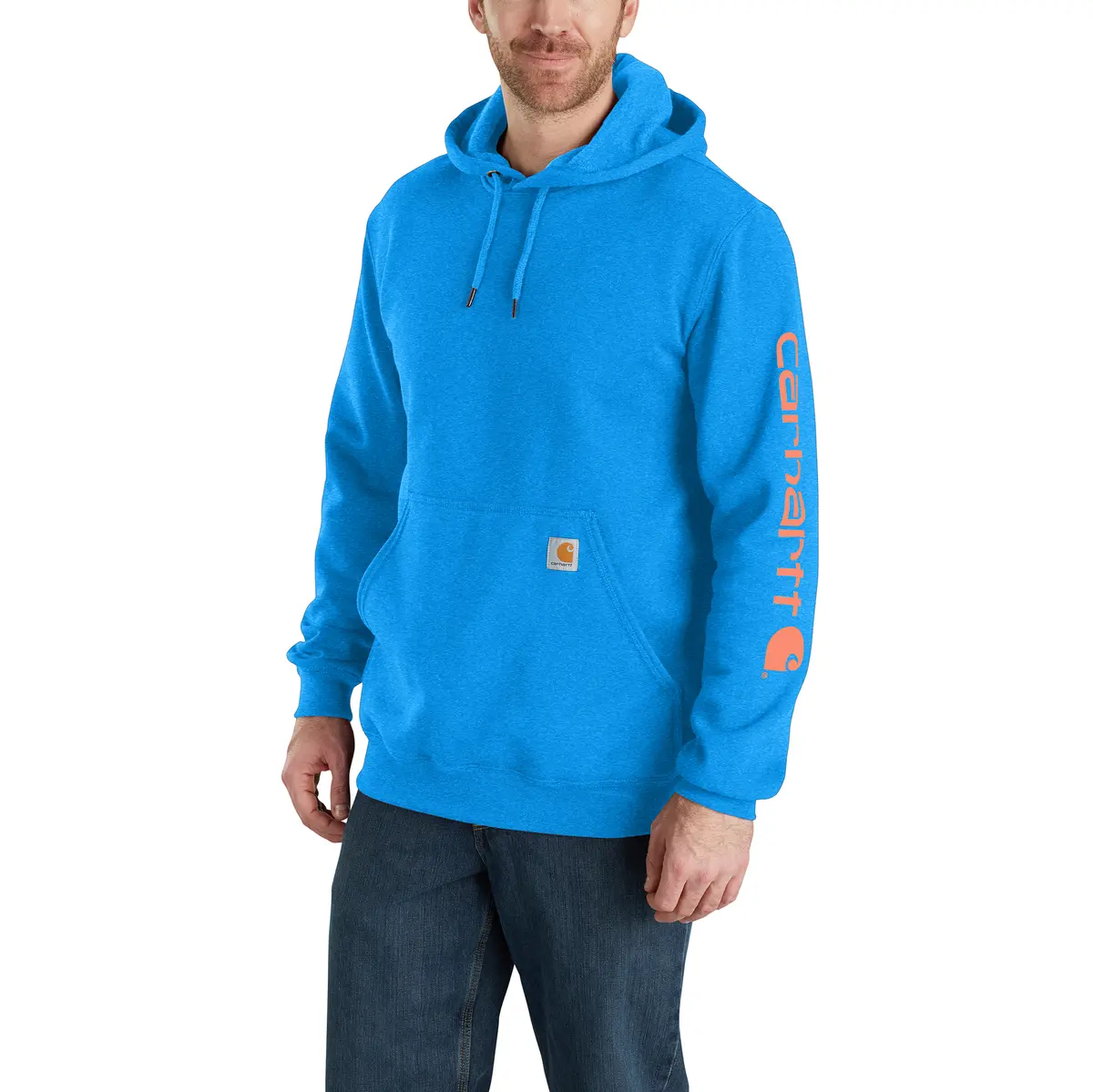 Men's Loose Fit Midweight Logo Sleeve Graphic Sweatshirt 1