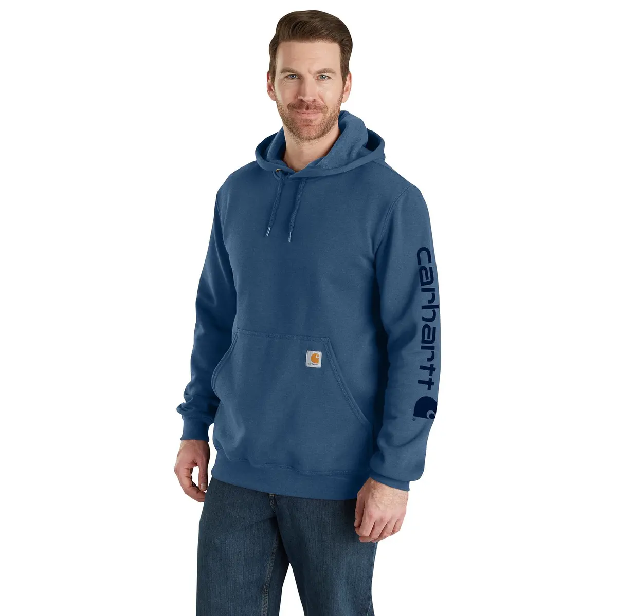 Men's Loose Fit Midweight Logo Sleeve Graphic Sweatshirt 1
