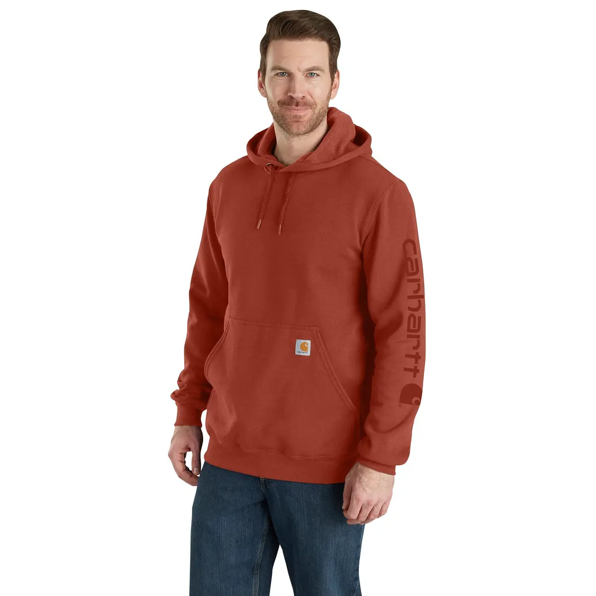 Men's Loose Fit Midweight Logo Sleeve Graphic Sweatshirt 1