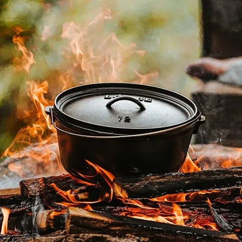 Cast Iron Deep Camp Dutch Oven - 8Qt (12In) 2
