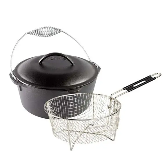 Seasoned Cast Iron Dutch Oven Frying Set 1