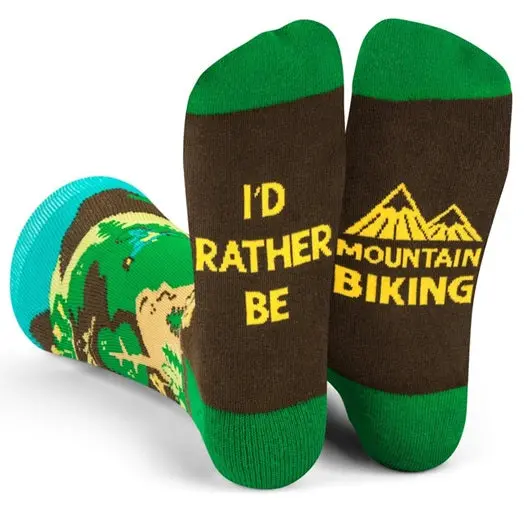 I'd Rather Be Mountain Biking Socks 1