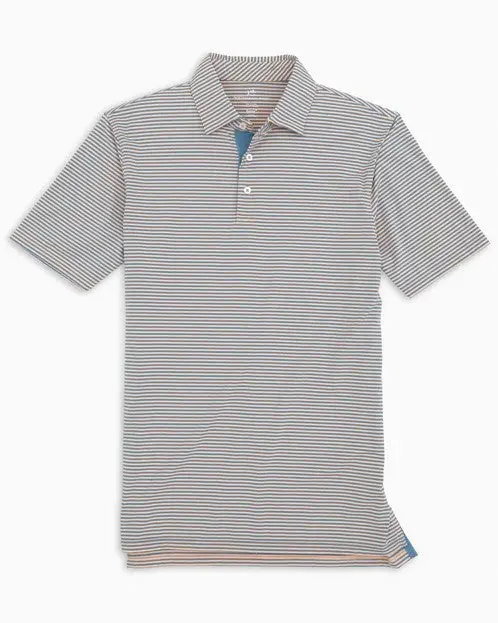 Men's Breeze Shores Striped Performance S/S Polo Shirt 1