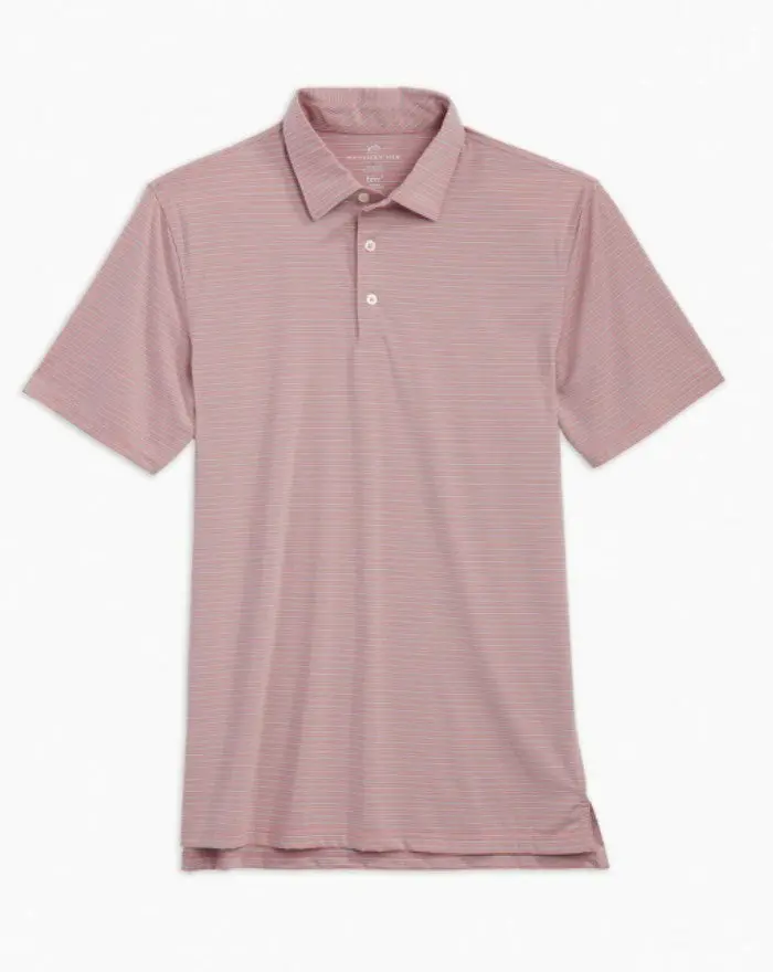 Men's Brreeze Battery Stripe Performance Polo Shirt 1