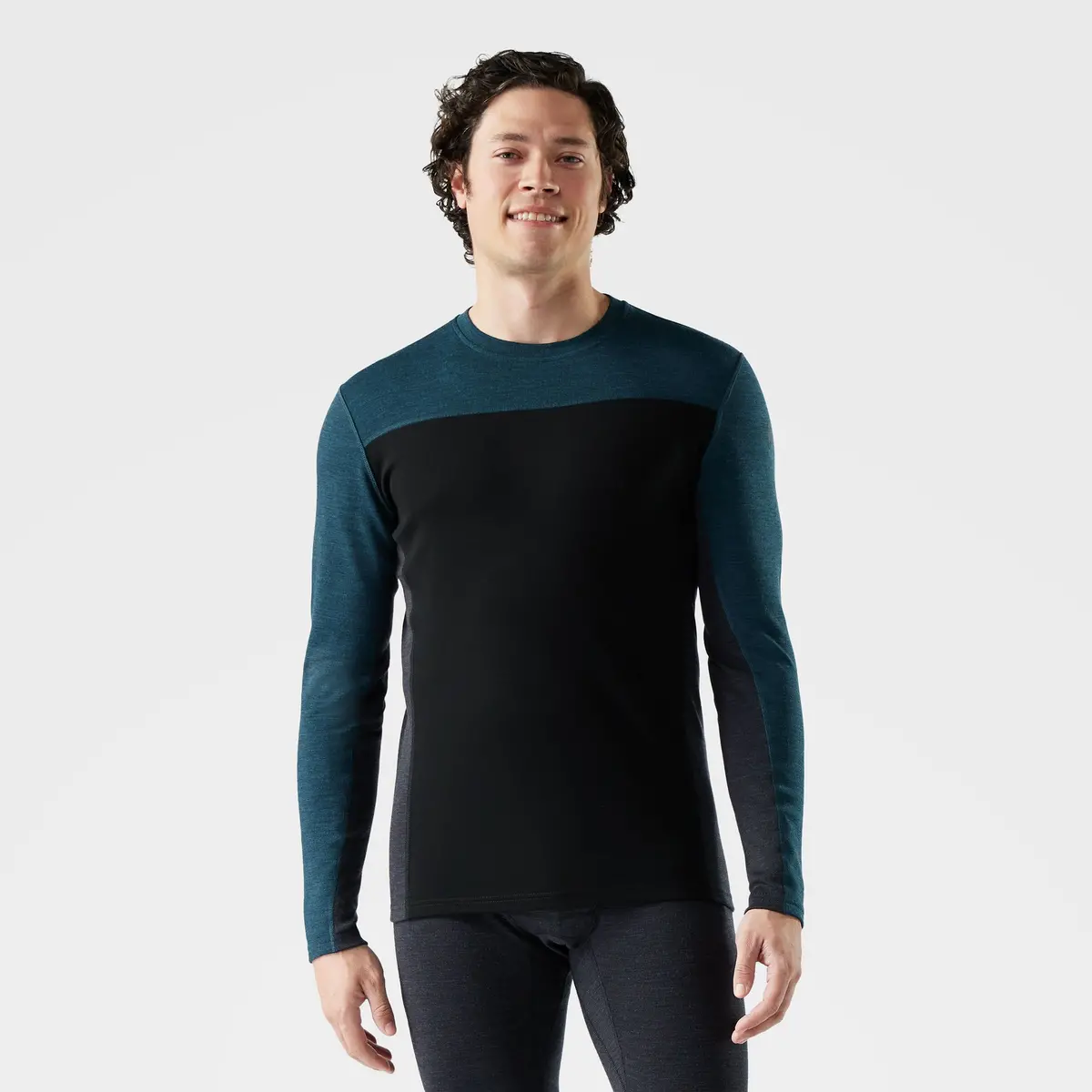 Men's Classic Thermal Merino Base Layer Colorblock Crew 2