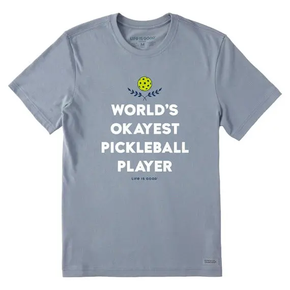 Mens World's  Okayest Pickleball Player Short Sleeve 1