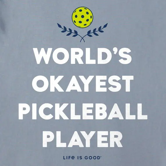Mens World's Okayest Pickleball Player Short Sleeve 2