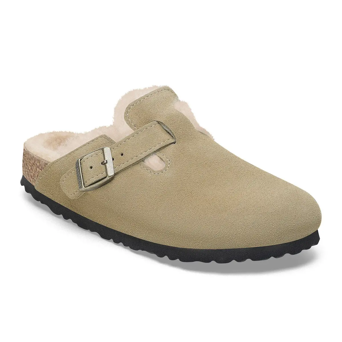 Women's Boston Shearling Suede Leather Clog 1