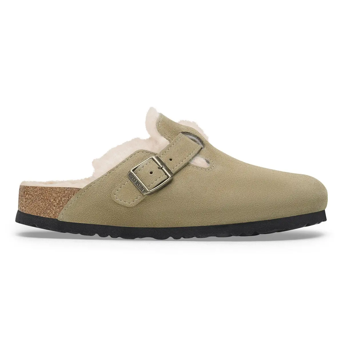 Women's Boston Shearling Suede Leather Clog 2