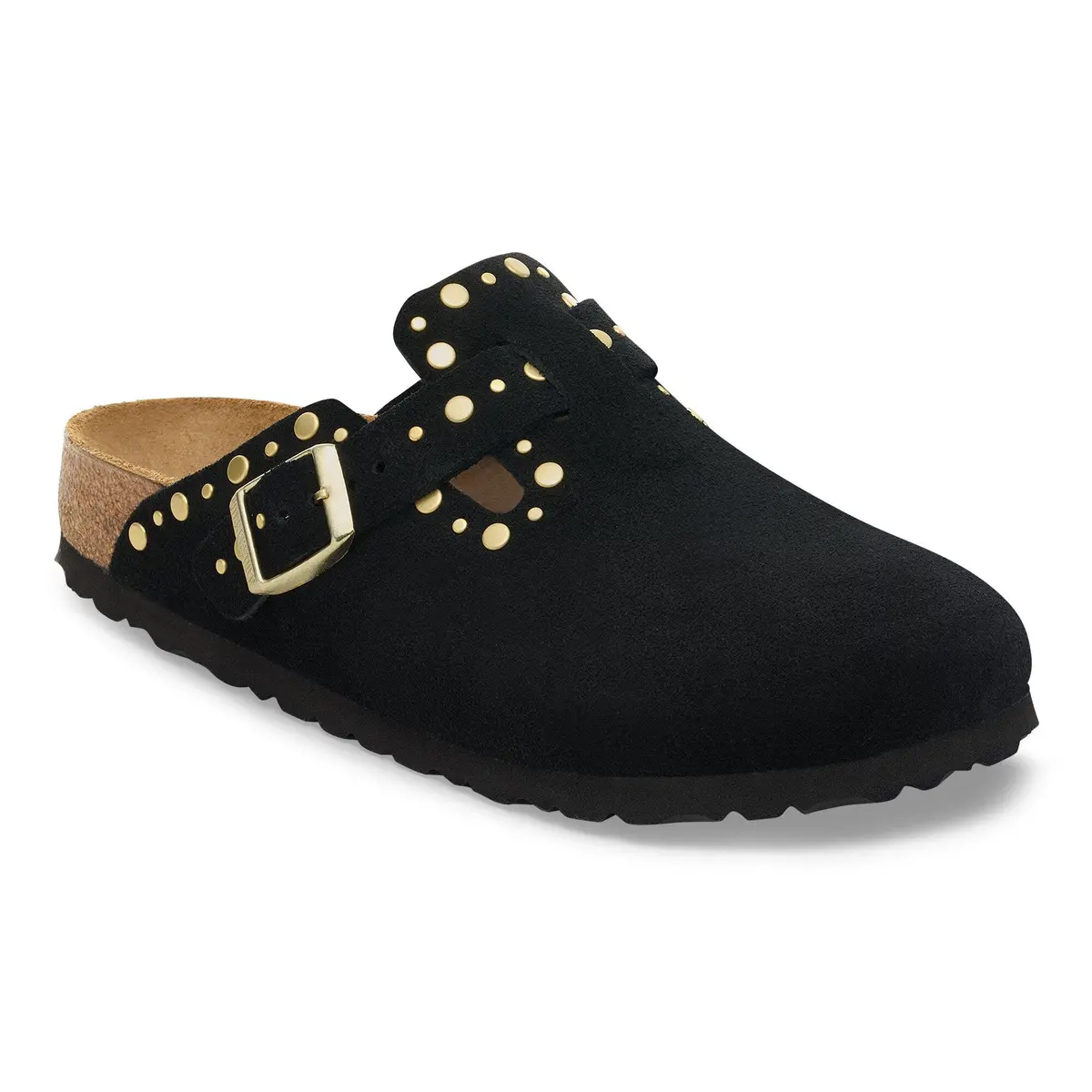 Women's Boston Rivet Suede Leather Clog 1