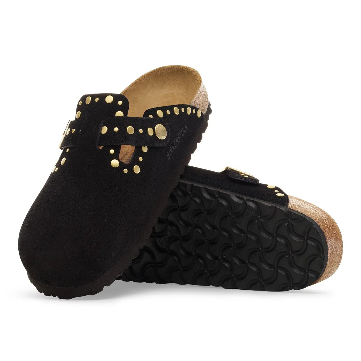 Women's Boston Rivet Suede Leather Clog 2