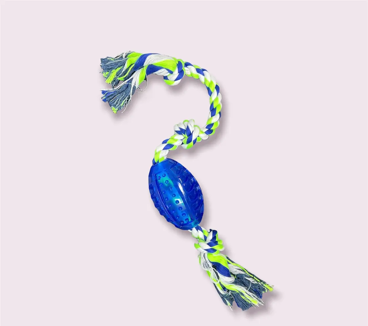 Rubber Football Rope Dog Toy - 24" 2