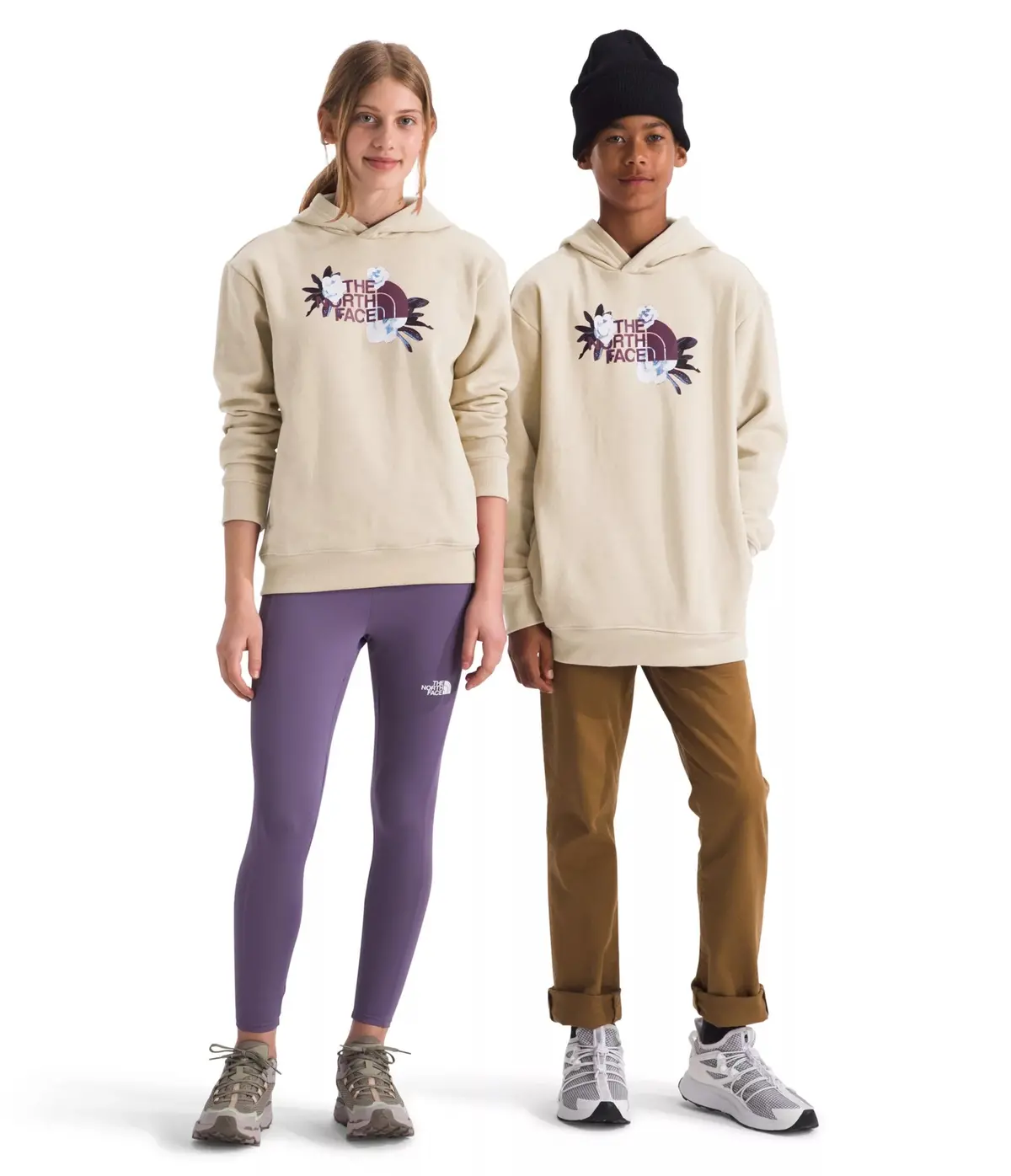Teen Winter Floral Camp Fleece Pullover Hoodie 2