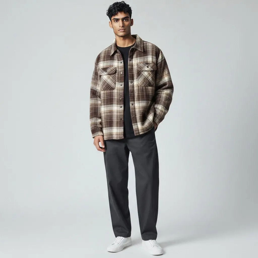 Men's Norman Snap Front Sherpa Lined Flannel 1
