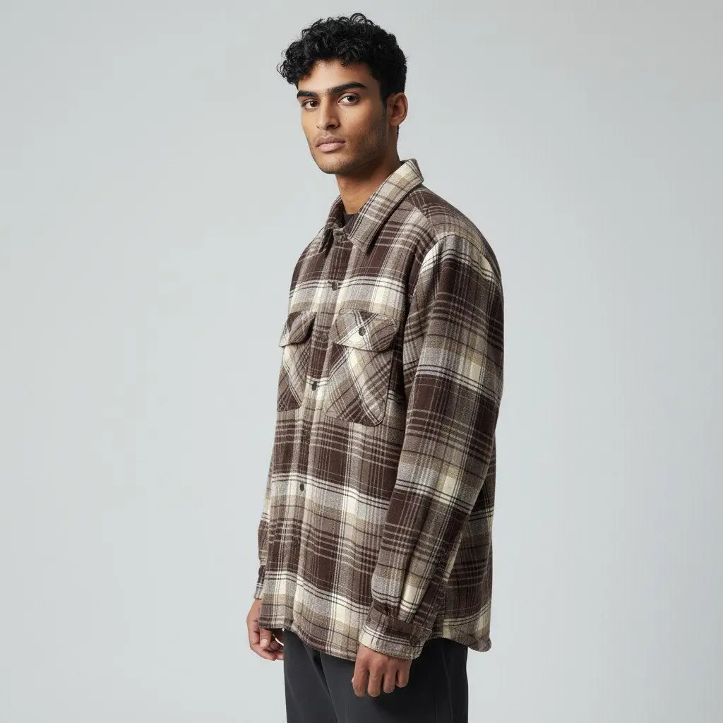 Men's Norman Snap Front Sherpa Lined Flannel 2