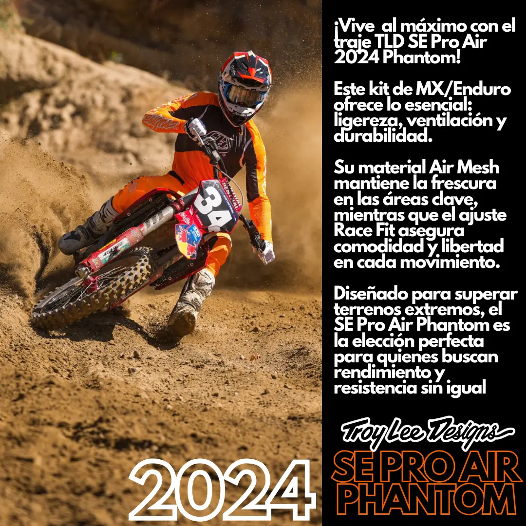 Trajes Completos Troy Lee Designs Se Pro Air Phantom Pinned Orange 1