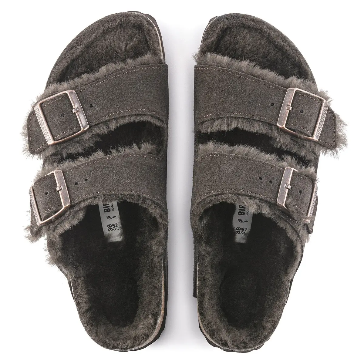 Men's Arizona Shearling Suede Shearling Leather Sandal 3